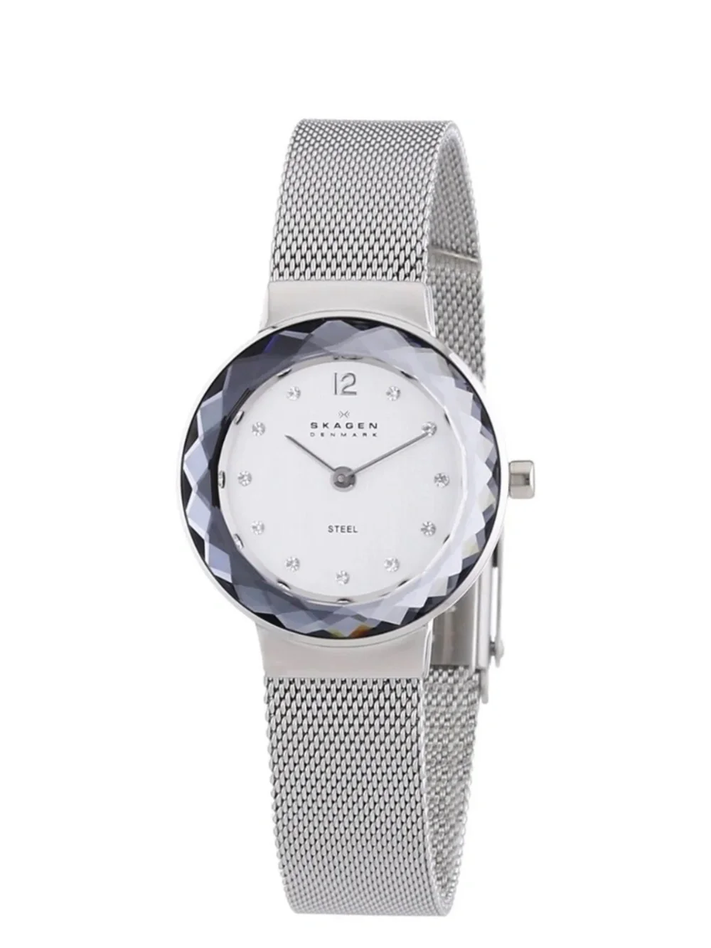 SKAGEN Leonora Crystal Stainless Steel Watch Crystal Bezel & Quartz Preowned